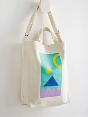 BAGGU Duck Tote Bag Natural Canvas - The Atitlán Project / Diego Olivero